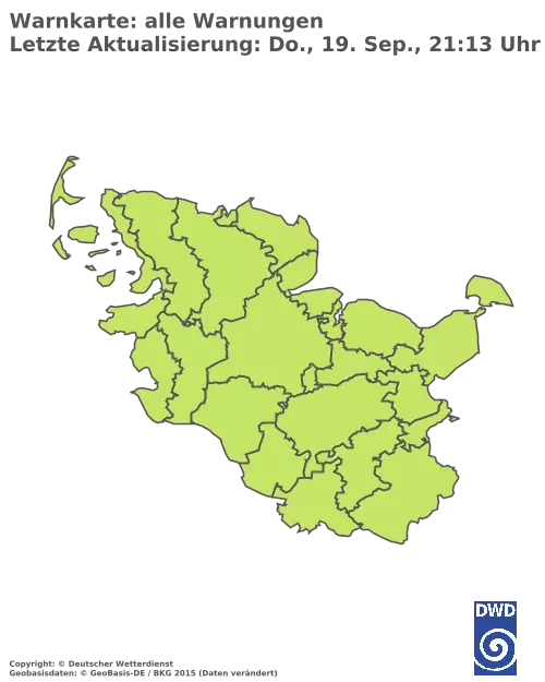 Aktuelle Wetterwarnungen für  Herzogtum Lauenburg