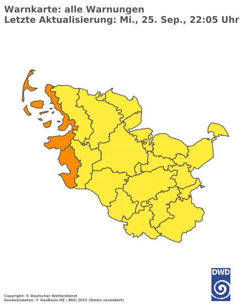 Aktuelle Wetterwarnungen für  Herzogtum Lauenburg