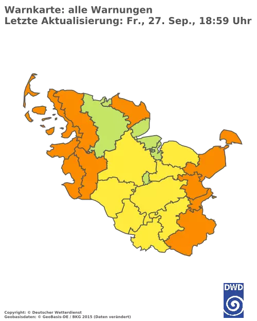 Aktuelle Wetterwarnungen für  Herzogtum Lauenburg